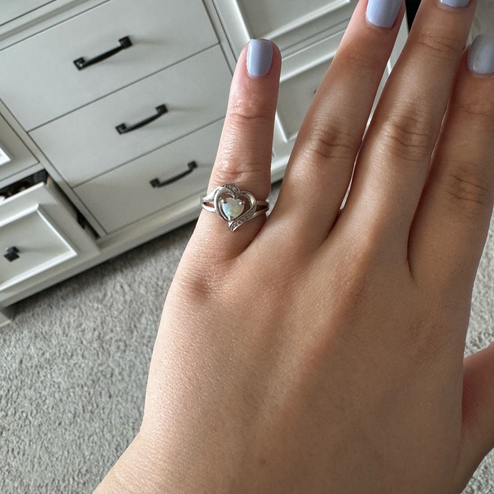 Heart Opal ring